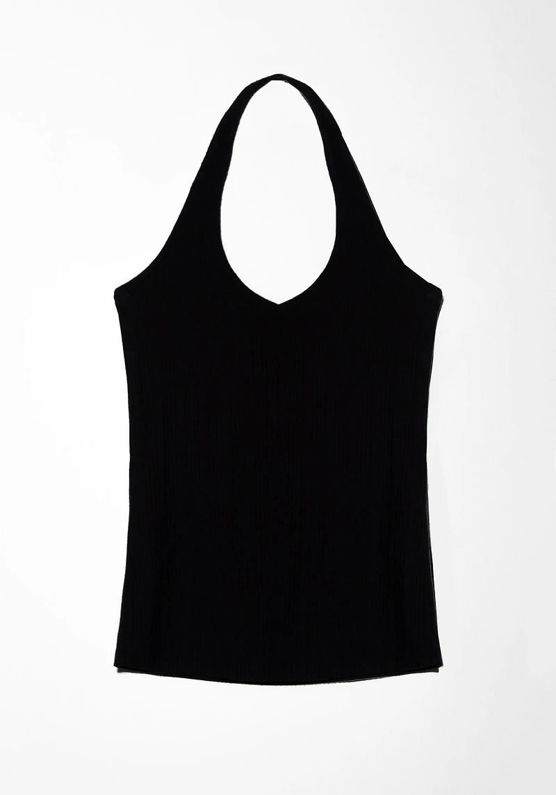 Women's Ribbed Halter Tank