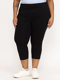 Women's Fold Over Waist Capri Legging