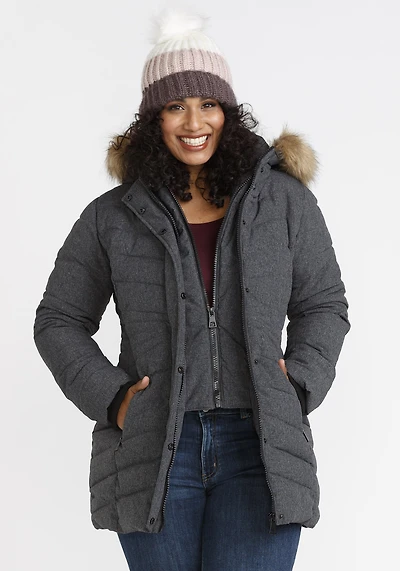 Women's Quilted Parka with Fooler