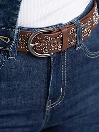 Women's Studded PU Belt