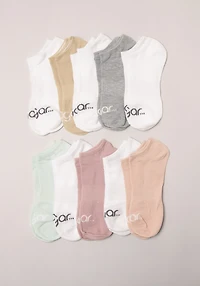 Sugar 10 Packk No Show Pastel Socks