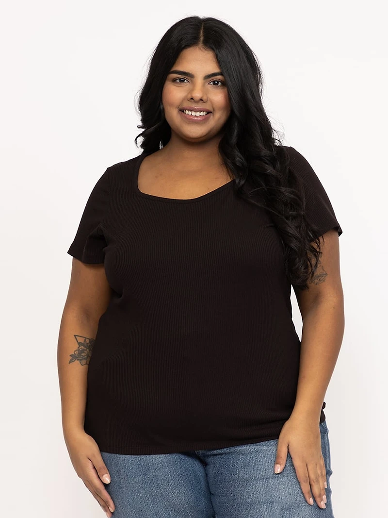 Women's Rib Sweetheart Tee