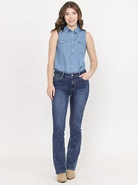 Women's Sleeveless Denim Shirt