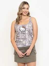 Women's Hello Kitty Camo Tank