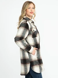 Women's Plaid Button Front Shacket