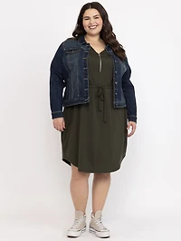 Women's Half Zip Knit Dress