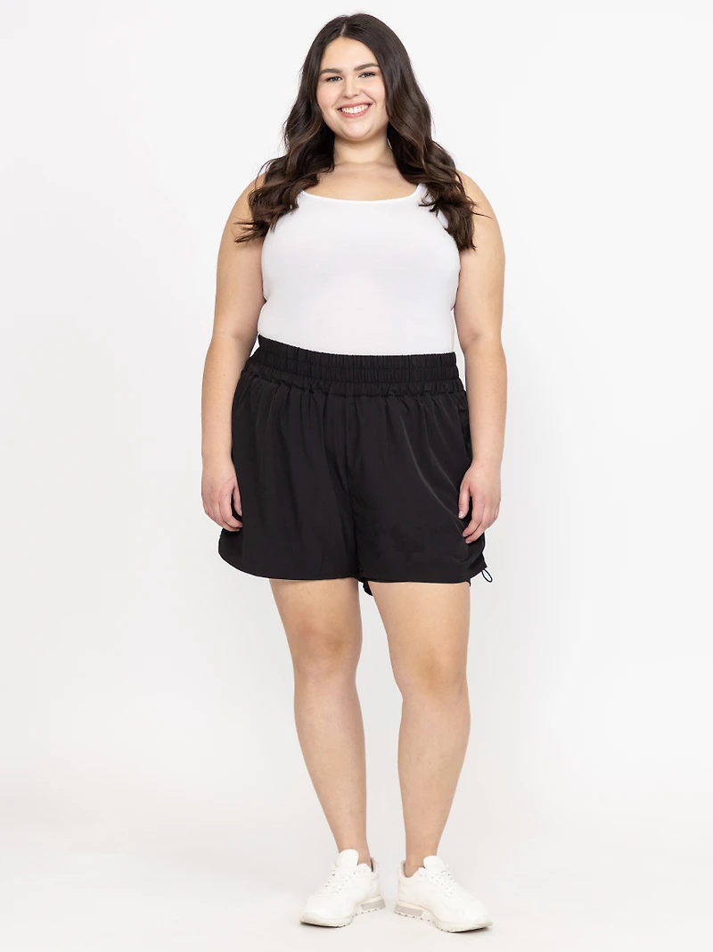 Women's Ruched Hybrid 2-in-1 Shorts