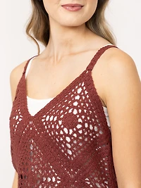 Women's Crochet Sweater Tank
