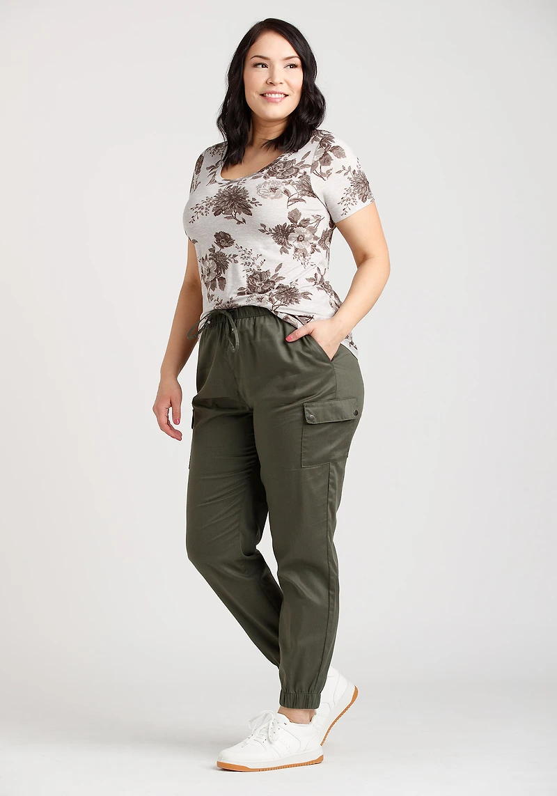 Women's Floral Scoop Neck Tee