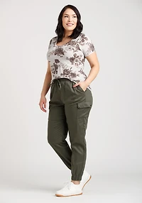 Women's Floral Scoop Neck Tee