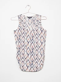 Women's Ikat Side Ruched Tank