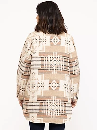 Women's Geometric Button Front Shacket