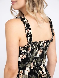 Women's Smocked Button Front Dress