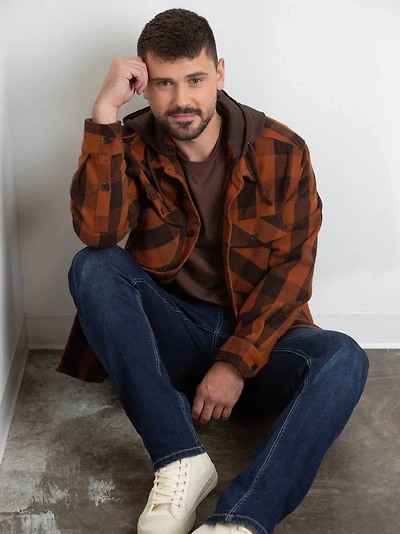 Men's Hooded Flannel Shirt