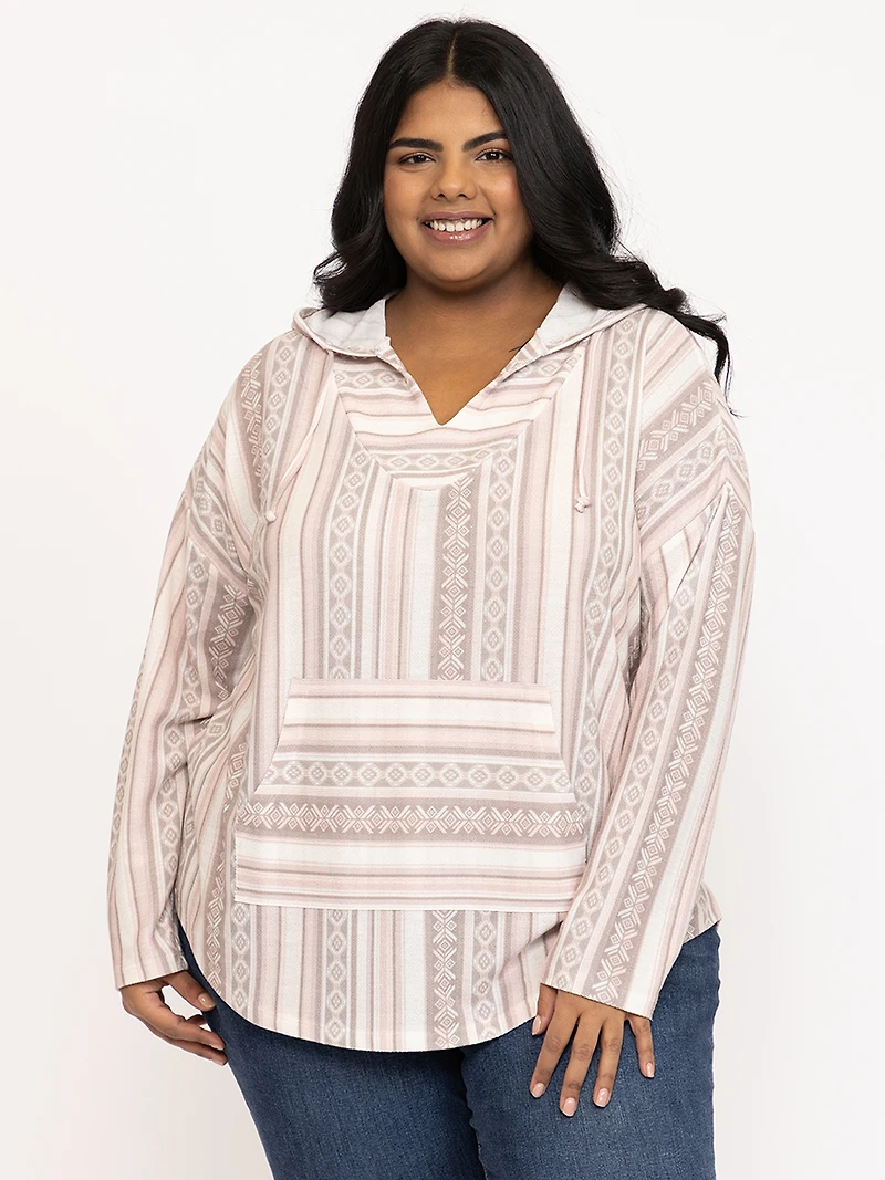 Women's Boho Stripe Hoodie