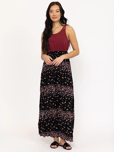 Women's Colour Block Maxi Dress