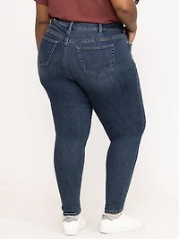 Women's Plus Medium Wash 2 Tone Stitch Skinny Jeans