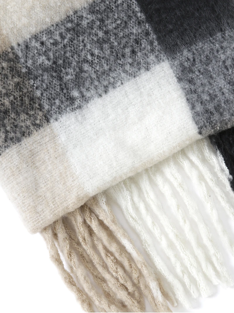 Women's Plaid Blanket Scarf