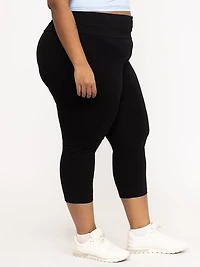 Women's Fold Over Waist Capri Legging