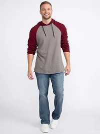 Men's Hooded Waffle Henley Shirt