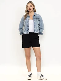 Women's Crinkle Pull-on Short