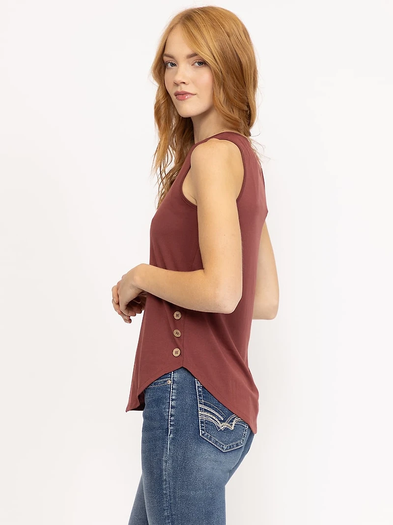 Women's Side Button Tank