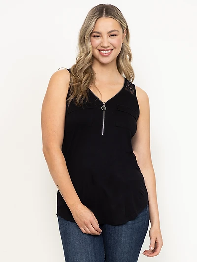 Women's Half Zip Tank