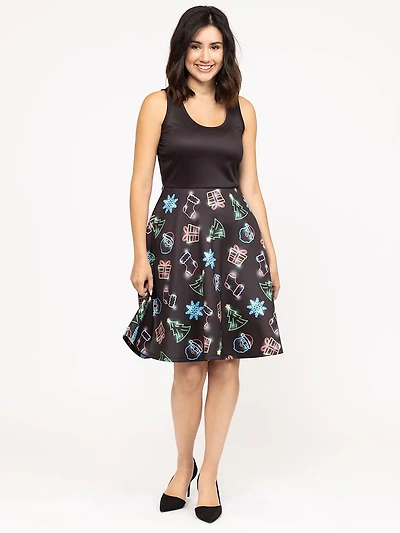 Women's Xmas Skater Dress