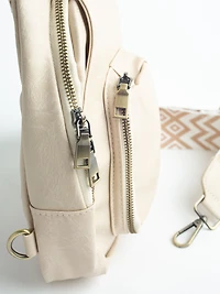 Women's Sling Bag with Woven Strap