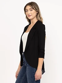 Women's Floral Chiffon Back Blazer