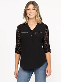 Women's Lace Sleeve Blouse