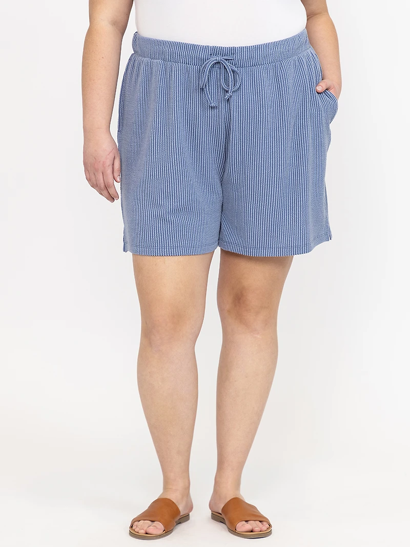 Women's Wavy Rib Pull On Short