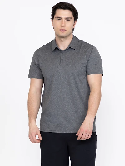 Men's Active Textured Polo Shirt