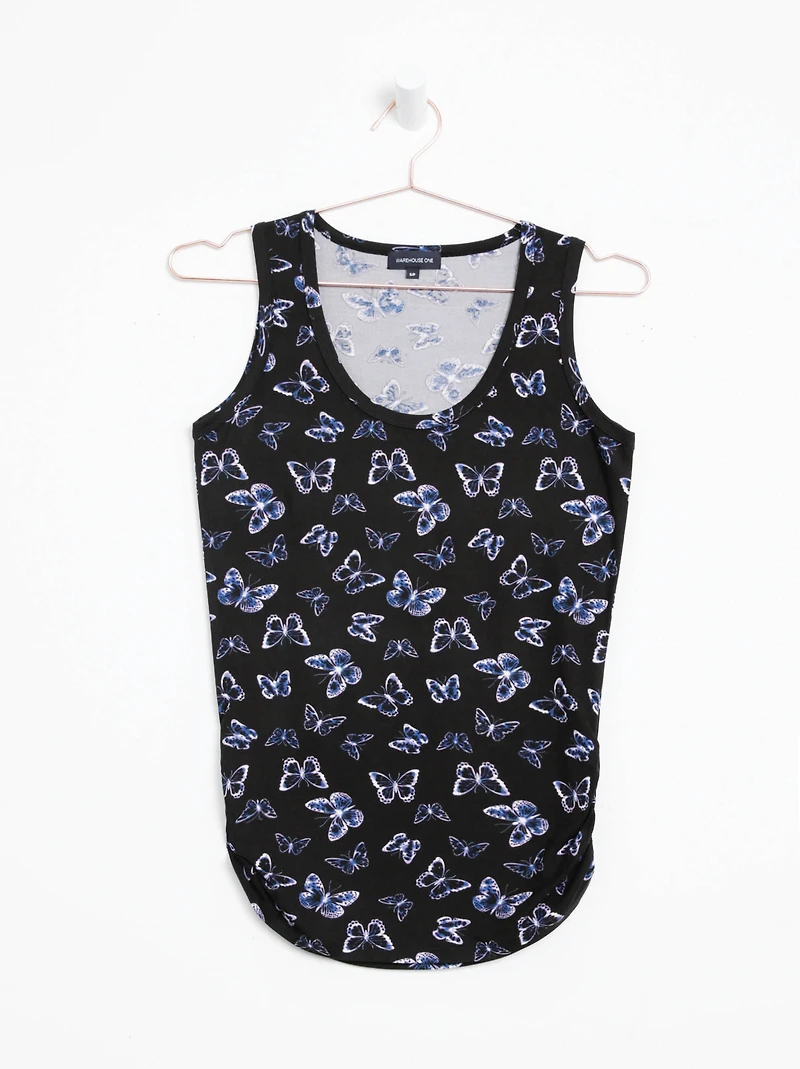 Women's Butterfly Side Ruched Tank