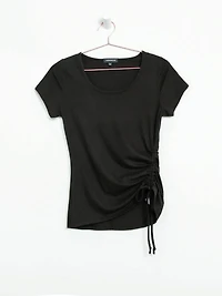 Women's Ruched Cap Sleeve Tee
