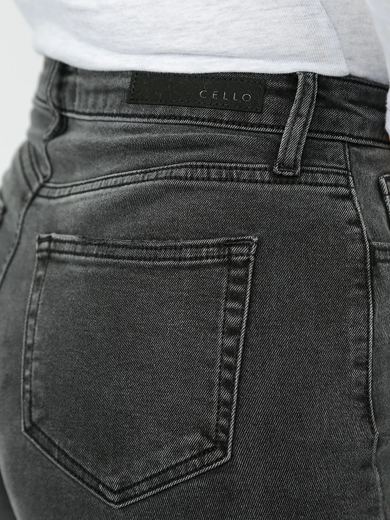 Women's Black High Rise Wide Leg Jeans