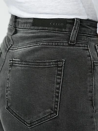 Women's Black High Rise Wide Leg Jeans