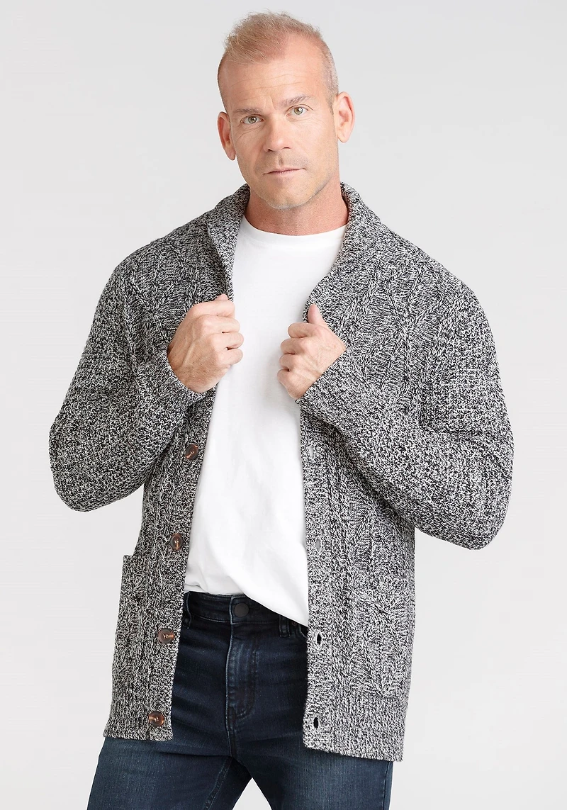 Men's Marled Cardigan Sweater