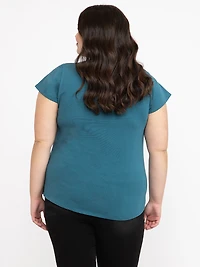 Women's Studded V Neck Tee