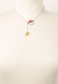 Pokemon Pokeball & Pikachu Charm Necklace