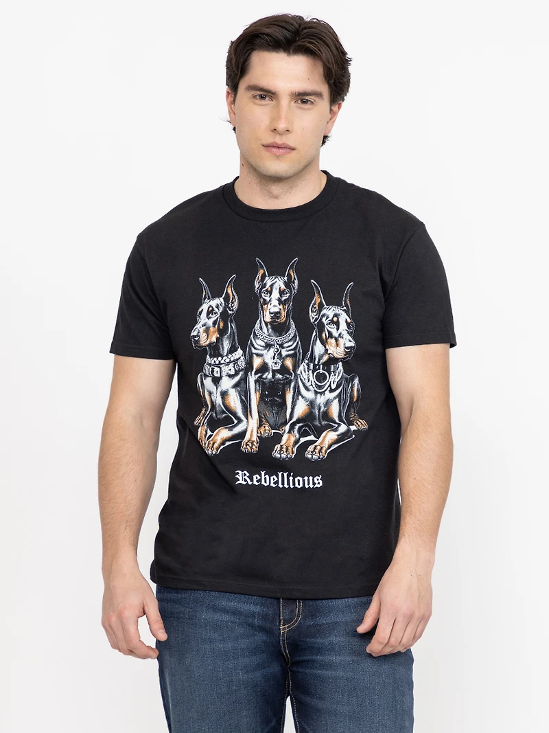 Men's 3 Chained Dobermans Tee