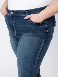 Women's Plus Flap Pocket Baby Boot Jeans