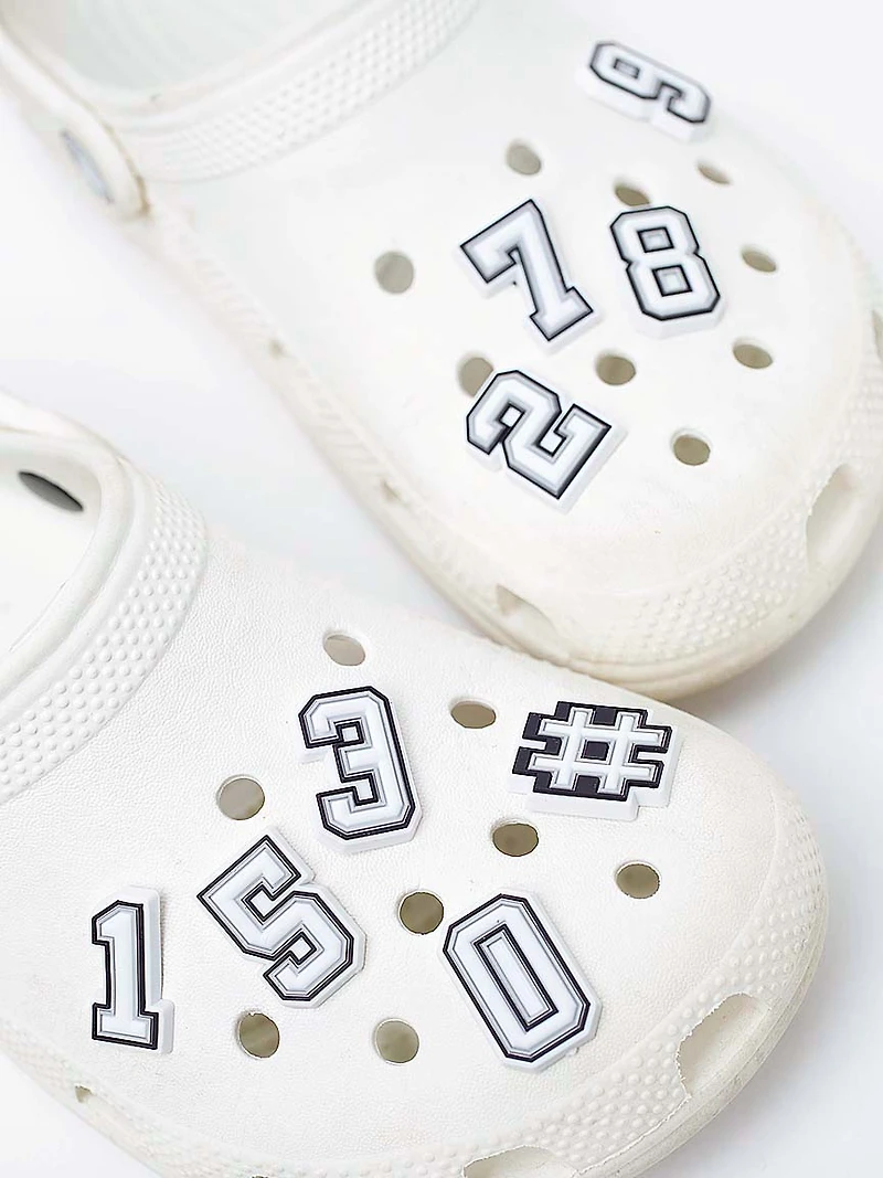 Number Shoe Charms
