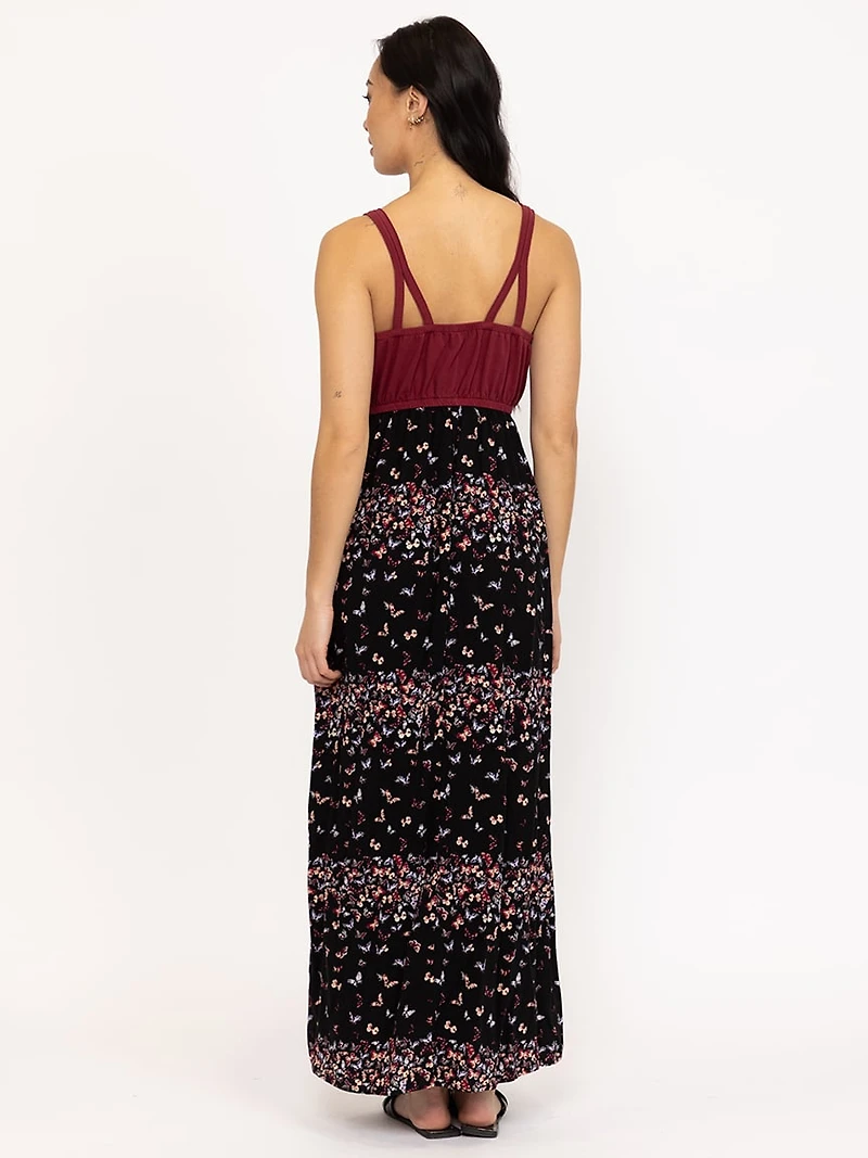 Women's Colour Block Maxi Dress
