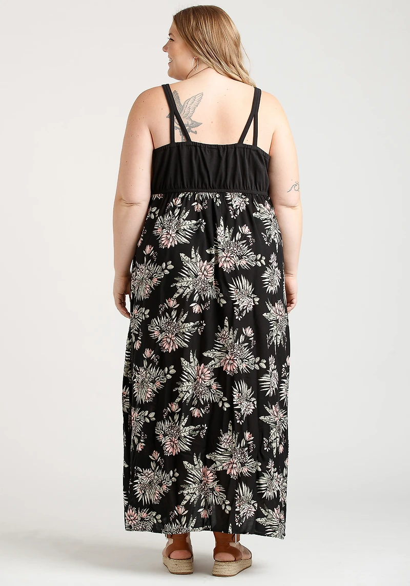 Women's Colour Block Maxi Dress