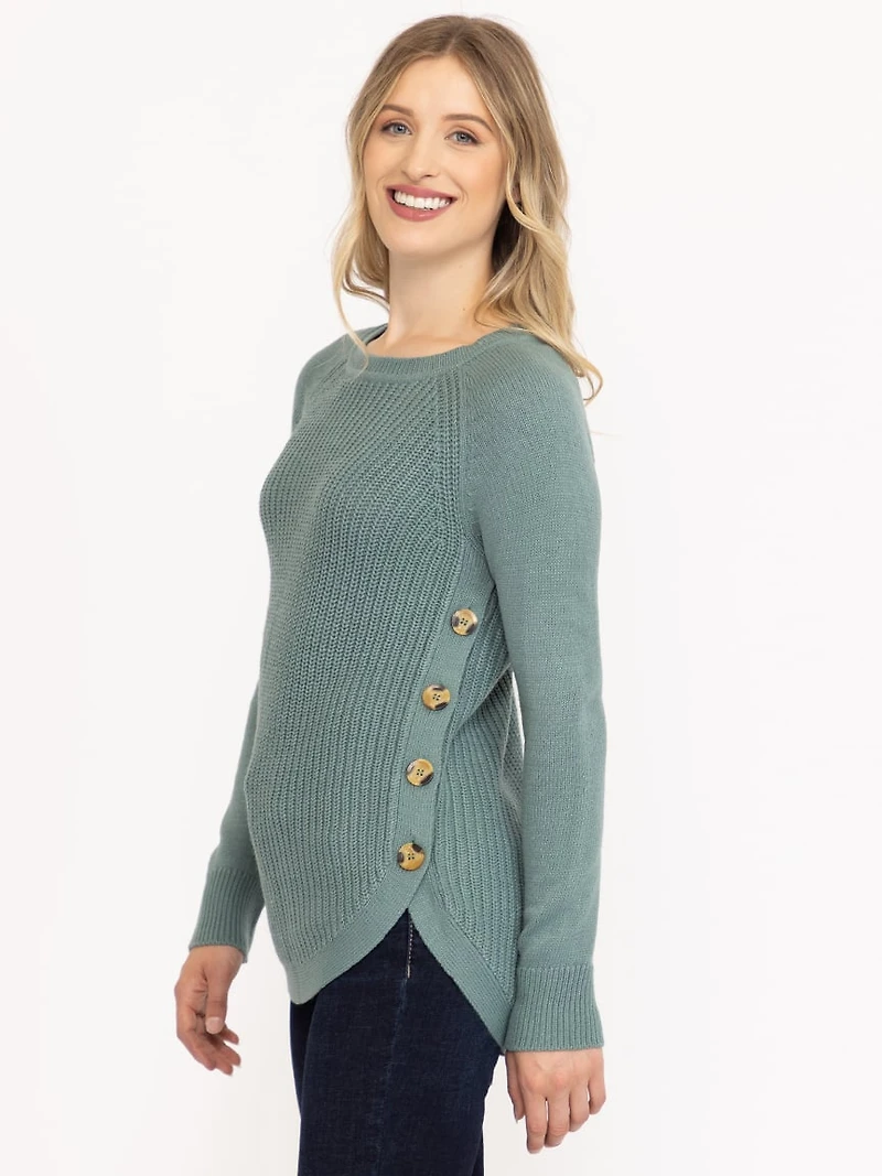 Women's Side Button Sweater