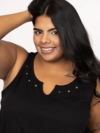 Women's Rib Split Neck Tank