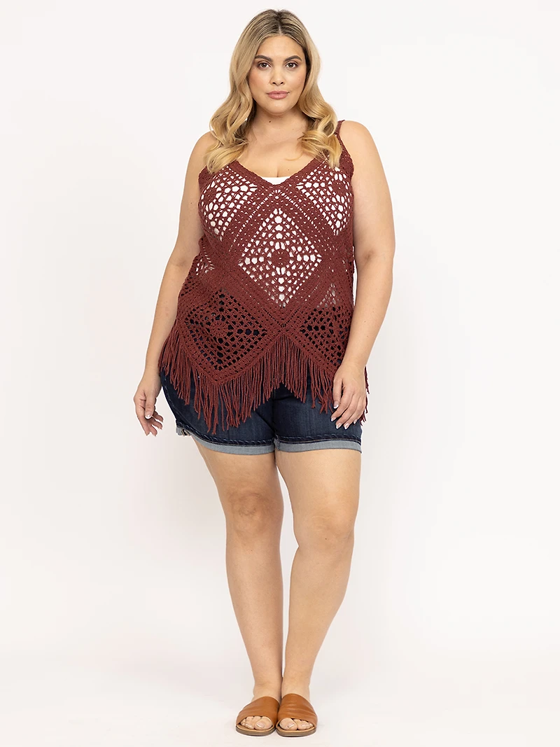 Women's Crochet Sweater Tank