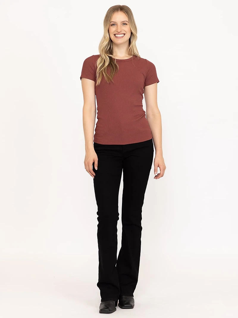 Women's Crew Neck Rib Tee