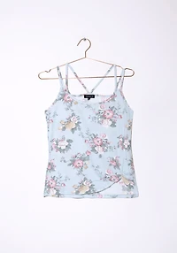 Women's Floral Twist Hem Tank